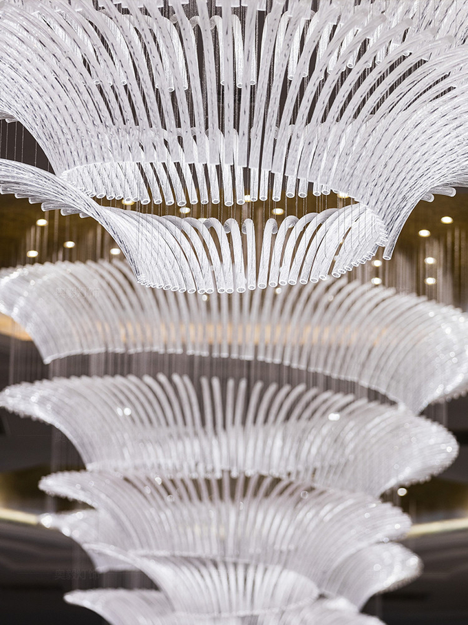 Art high end Modern Acrylic Chandelier For Luxury Residences