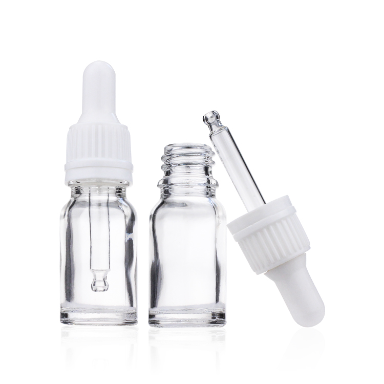 10ml Transparent Bottle For Essential Oil With Glass Dropper Manufacturers Hot Sale