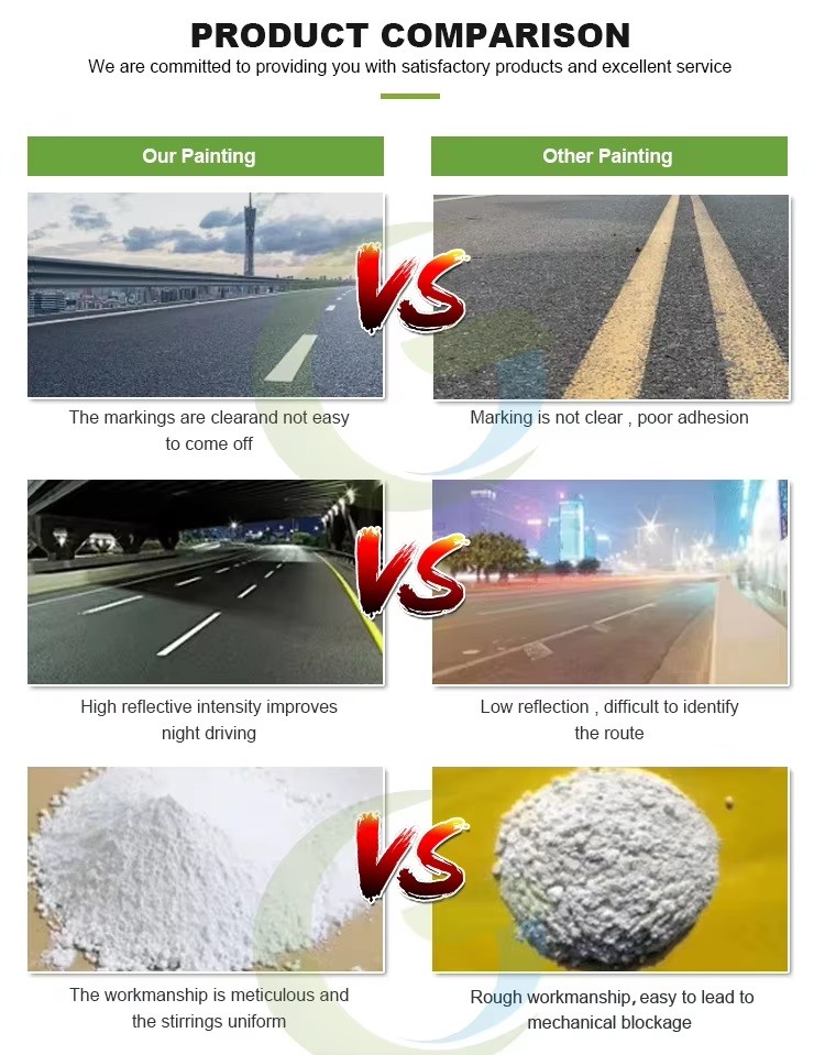 Quick Drying Time AASHTO Standard Hot Melt Paint Dries Quickly Allowing For Minimizing Traffic Disruptions