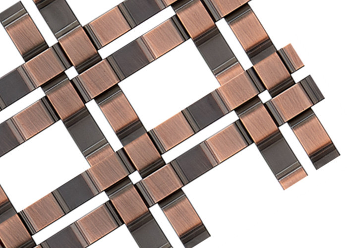 Anti - Bronze Architectural Crimped Woven Mesh For Wine Cabinets Decoration