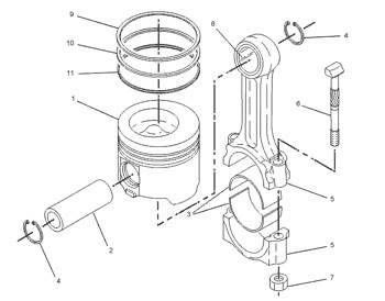 1046374 Piston Engine 104-6374 Ring 3G2848 Pump Group Piston Cylinder Liner 3G-2848