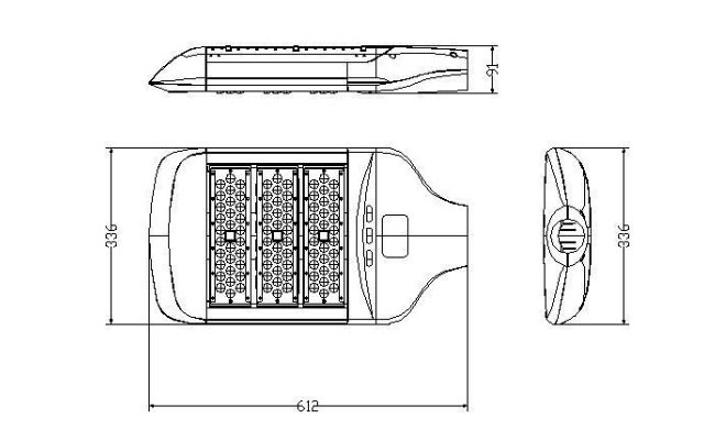 Energy Saving High Luminous Led Street Light Fixture 120w High Efficiency ZAG Lens