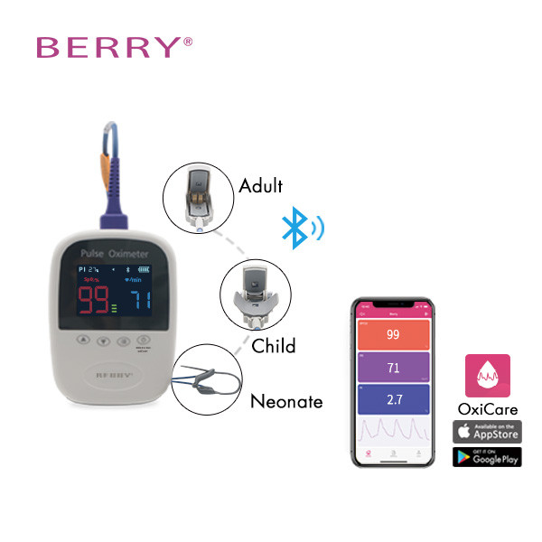 Handheld bluetooth Spo2 measurement and Pulse Rate Pulseoximeter Pulse Finger Oximetro Portable Oximeters
