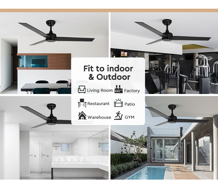 Natural Wind Ceiling Fan with Remote Control 1stshine Household Bldc Reversible Motor