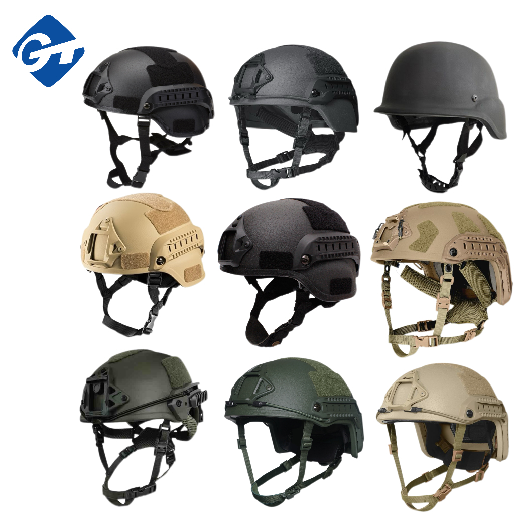 Factory FAST/MICH Level II Tactical Helmet with PE Polymer Material, NIJ 3A Ballistic Protection, and Vented Liner