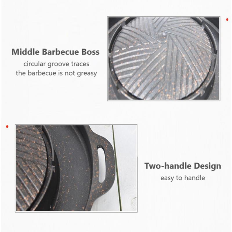 Korean Style Square Stovetop Grill Pan Aluminum Non Stick Smokeless Barbecue Stovetop Plate