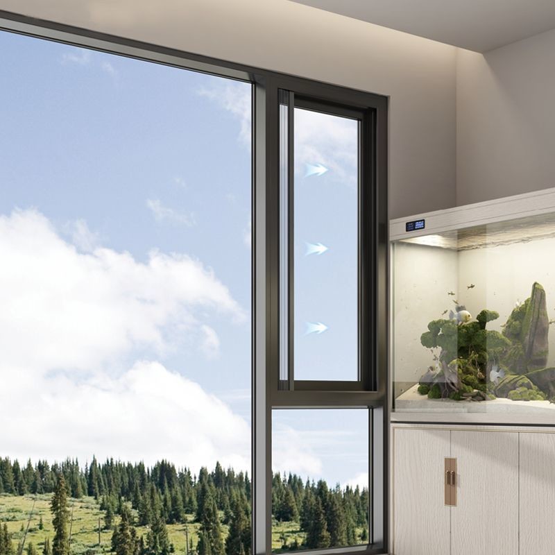 Modern Sliding Open White Aluminum Window Soundproof With Multi Point Lock