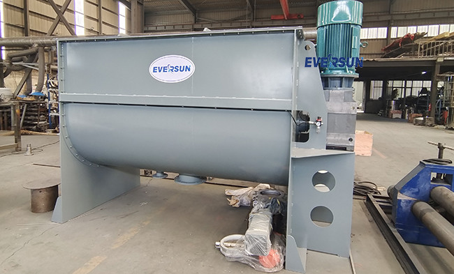 Horizontal Animal Feed Ribbon Blender Mixer Mushroom Substrate With Heat 200 Kg