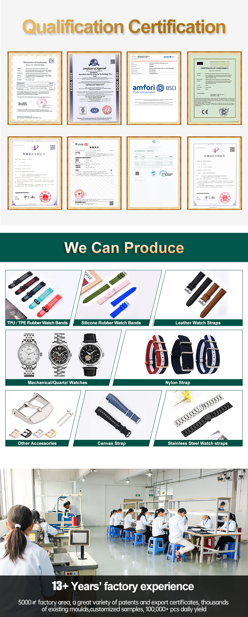 4 Colors Custom Watch Strap , 22mm Silicone Rubber Watch Strap Bands