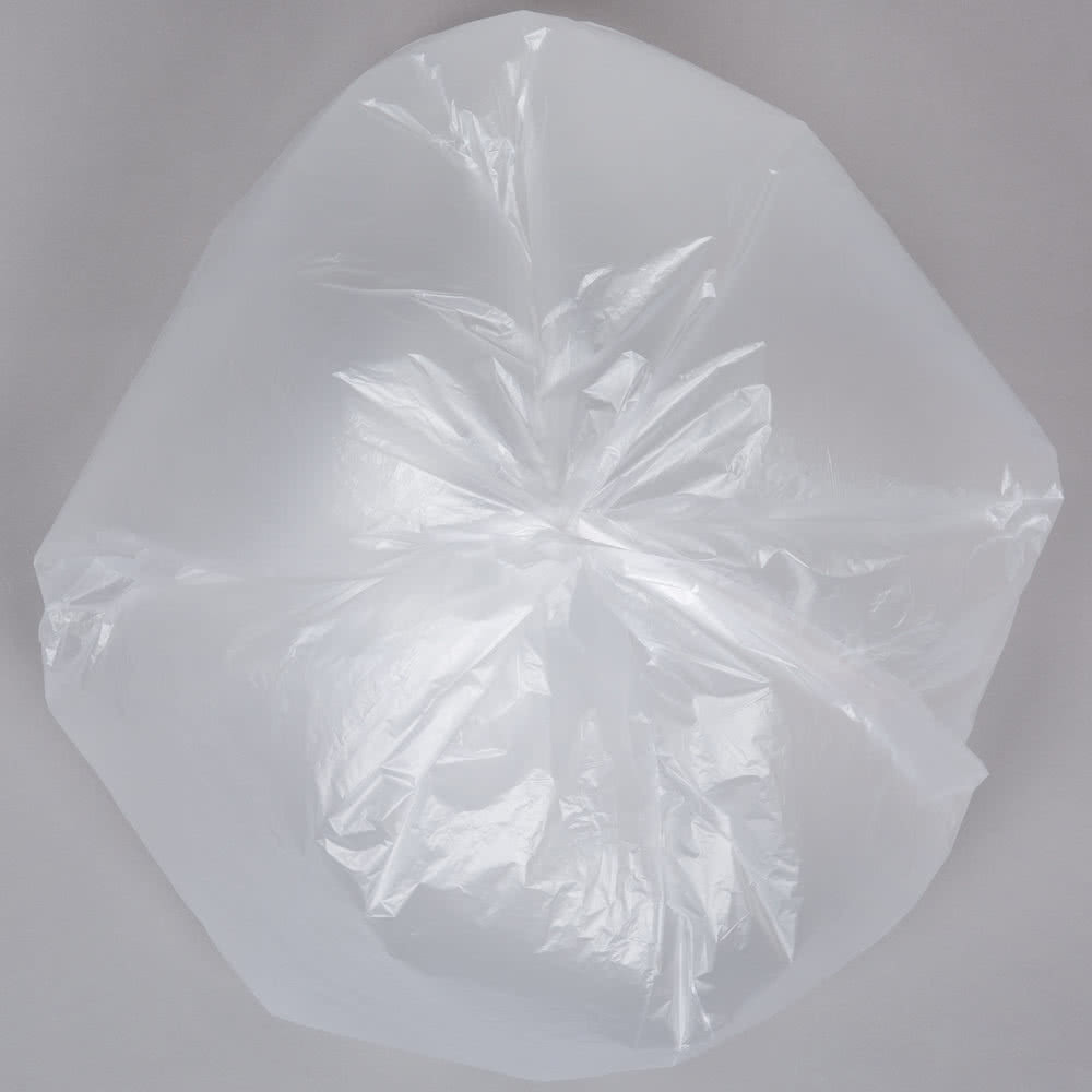 20-30 Gallon 10 Micron 30" x 37" High Density Can Liner / Trash Bag , HDPE Material White Colour