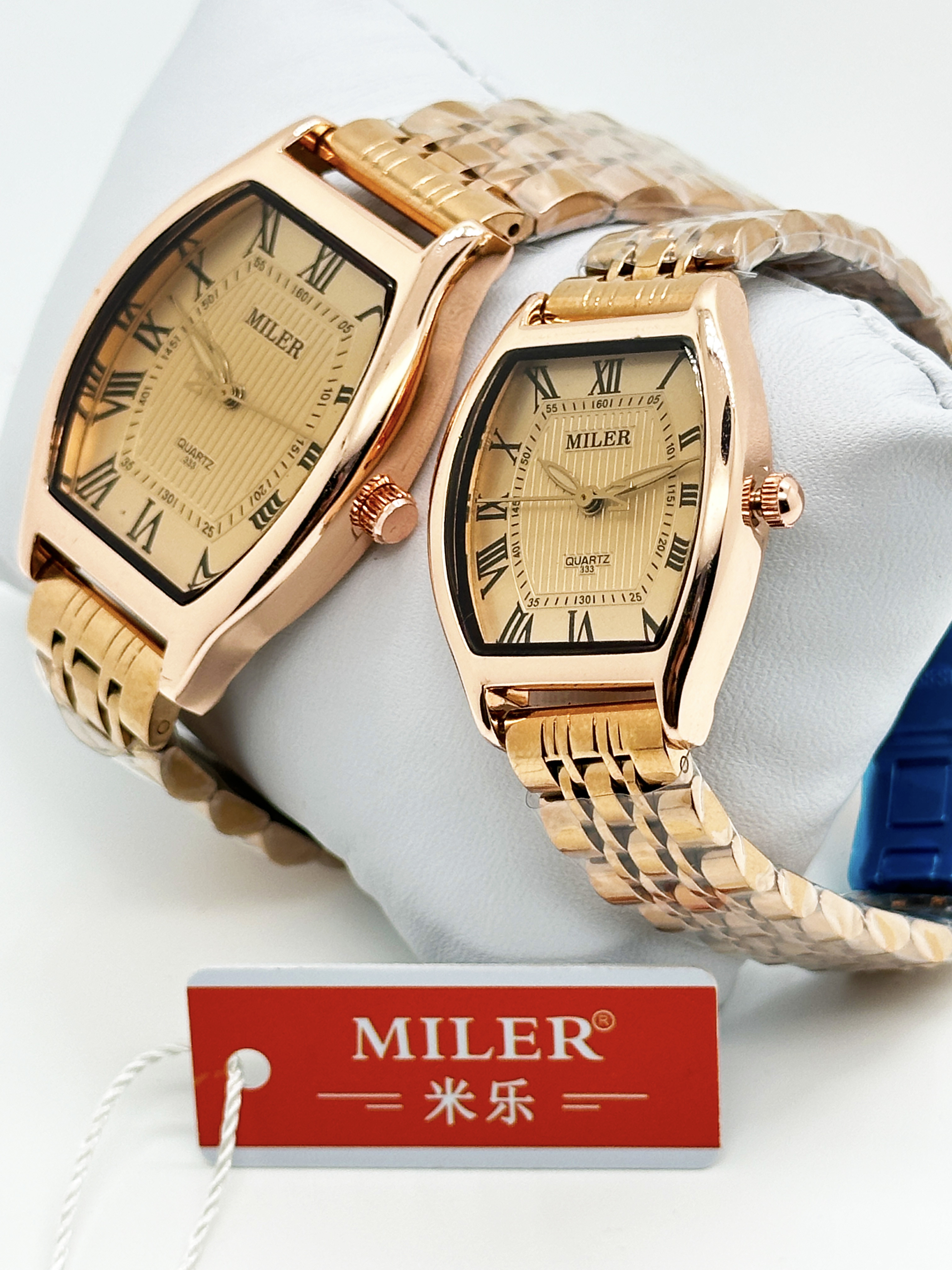 China Factory Hot Lover Luxury Business Stainless Steel Gold Classic Waterproof Couple Watch