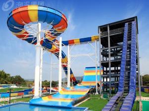 Buy cheap Giant Aqua Park Equipment Exciting Swimming Pool Fiberglass Waterslides For Adults product
