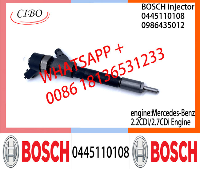 BOSCH Common Rail Injector 0445110107 0986435037 0445110108 0986435012 A61107011687 for Mercedes-Benz 2.2CDi