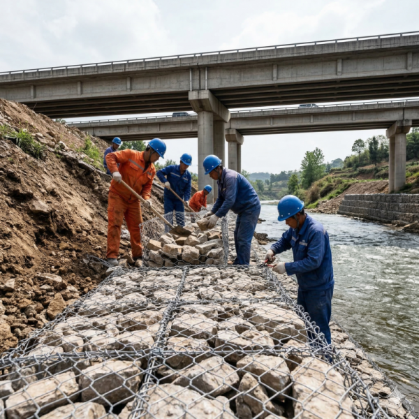 Defensive Fence Gabion Boxes Galvanized Defence Bastion Explosion Proof Gabion Mesh Cage for Erosion Control & Retaining Structures