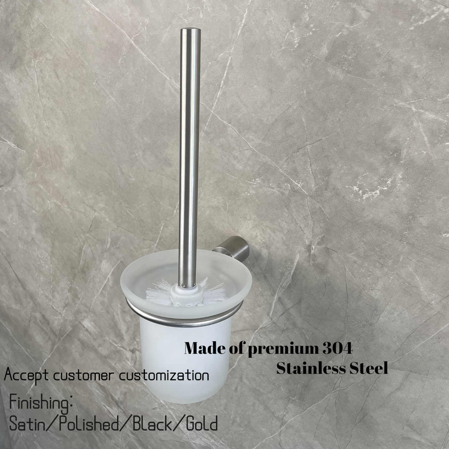Wall Mounted Kitchen Sink Brush Caddy Glass Bathroom Cleaning Tools