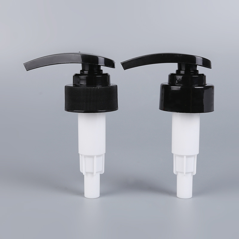 33/410 Lotion Pump Ribbed Closure with Tube in Black