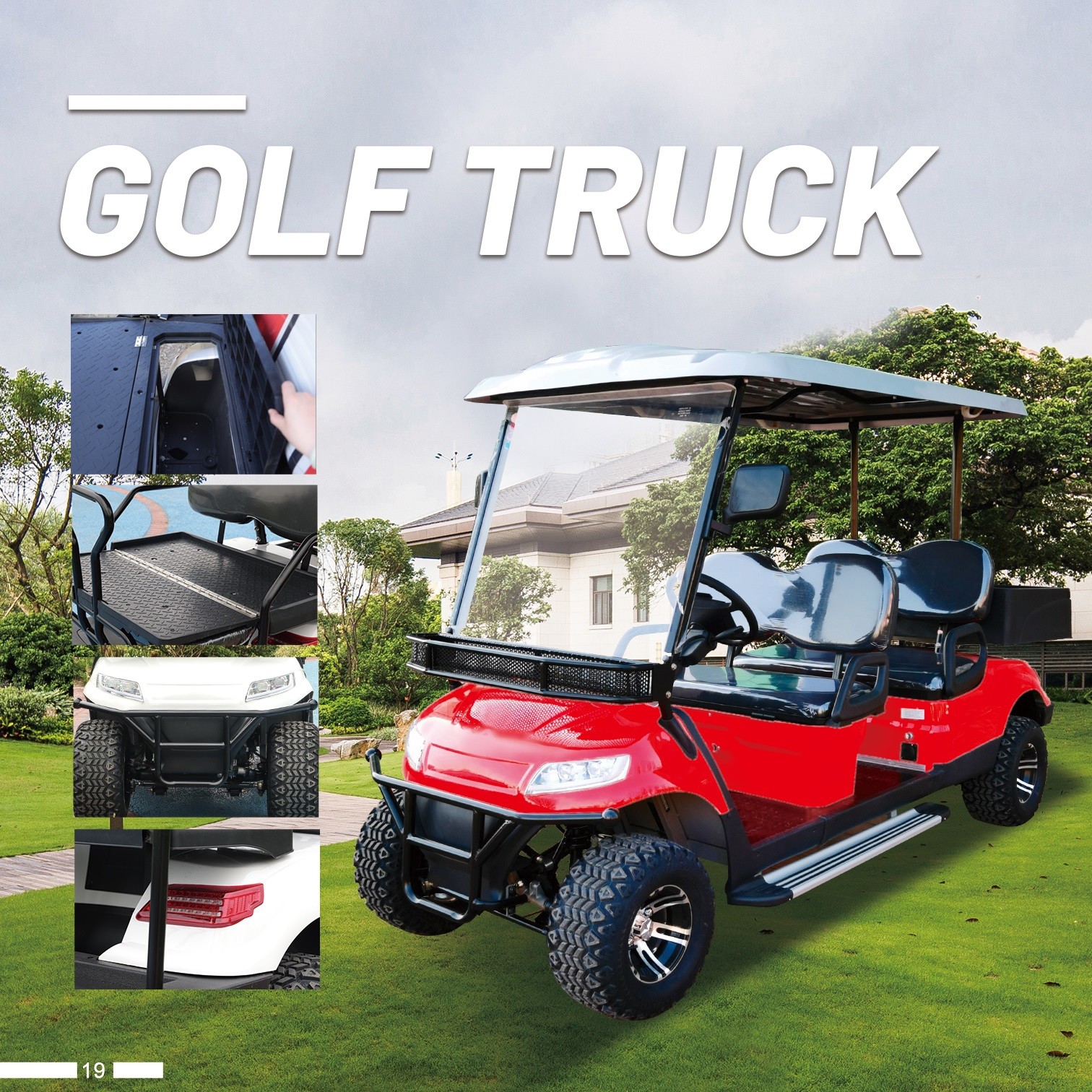 Electric Beach 8 Passenger Golf Carts Electrical Golf Bus With 12inch 14Inch Tire