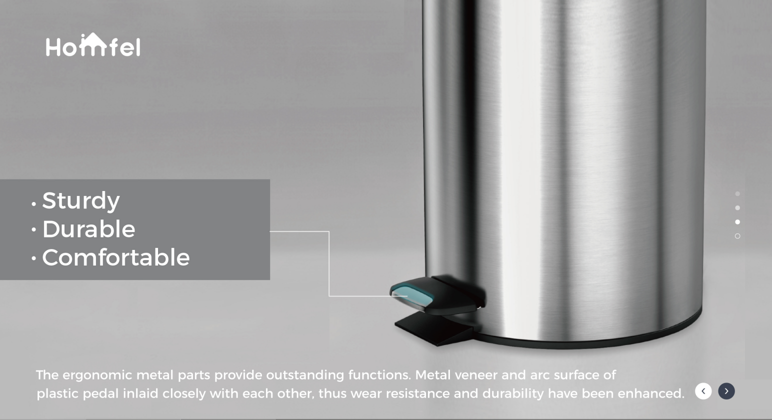 Home Office 30L Household Soft Close Round Armor Pedal Trash Bin With Thin Lid For Bathroom Waste Bins Trash Can