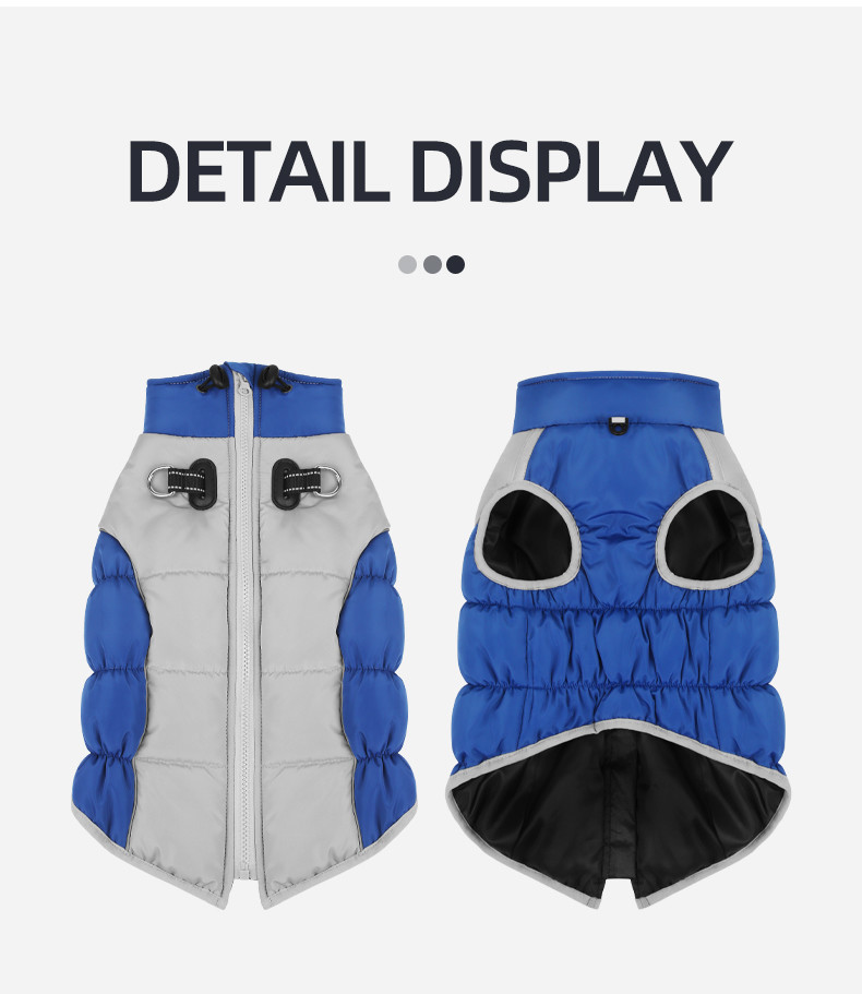 Winter Luxury Pet Coat Thickened Warm Dog Clothes Comfortable Reflective For Pets