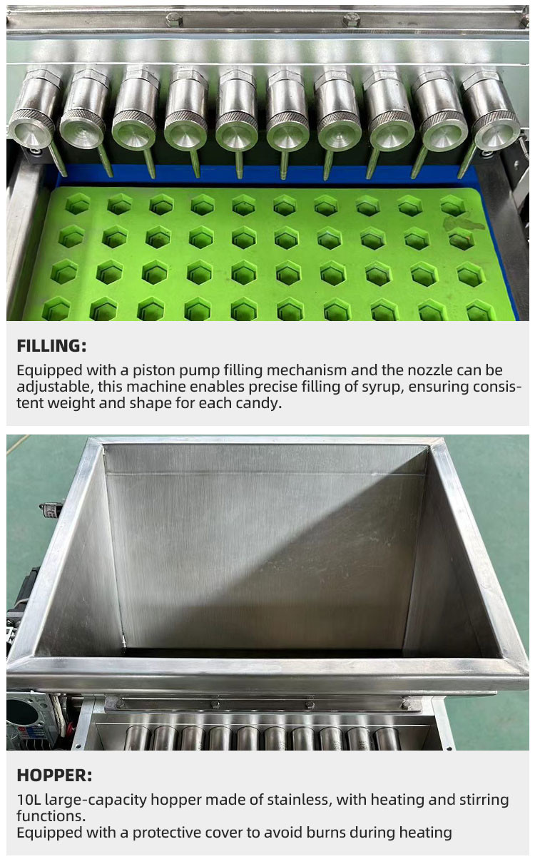 Table Top Gummy Bear Depositor Machine Small Lab Gummy Confectionery Candy Make Machine