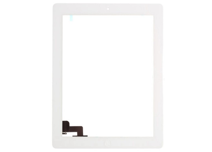 White Ipad Touch Screen Digitizer With Front Frame / Ipad 2 Digitizer Replacement