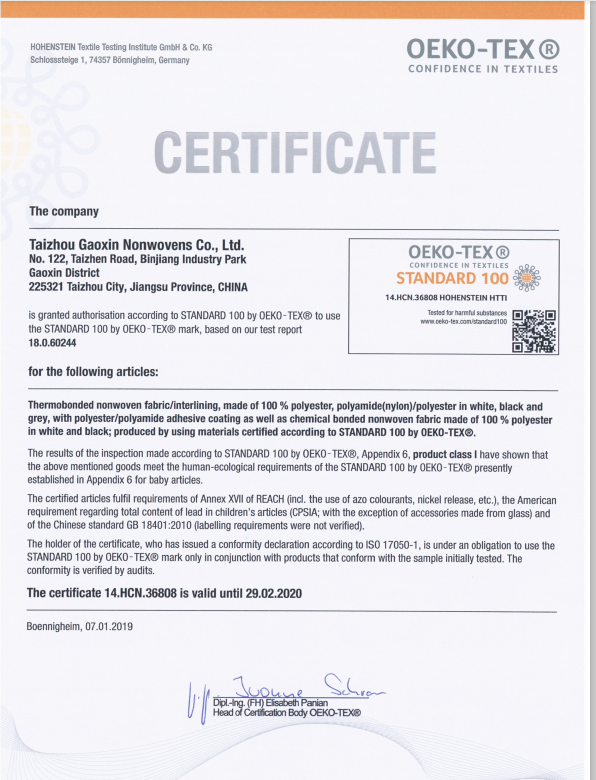 Chemical Bond Nonwoven Embroidery Backing Stabilizer with Recycled Cotton and Viscose
