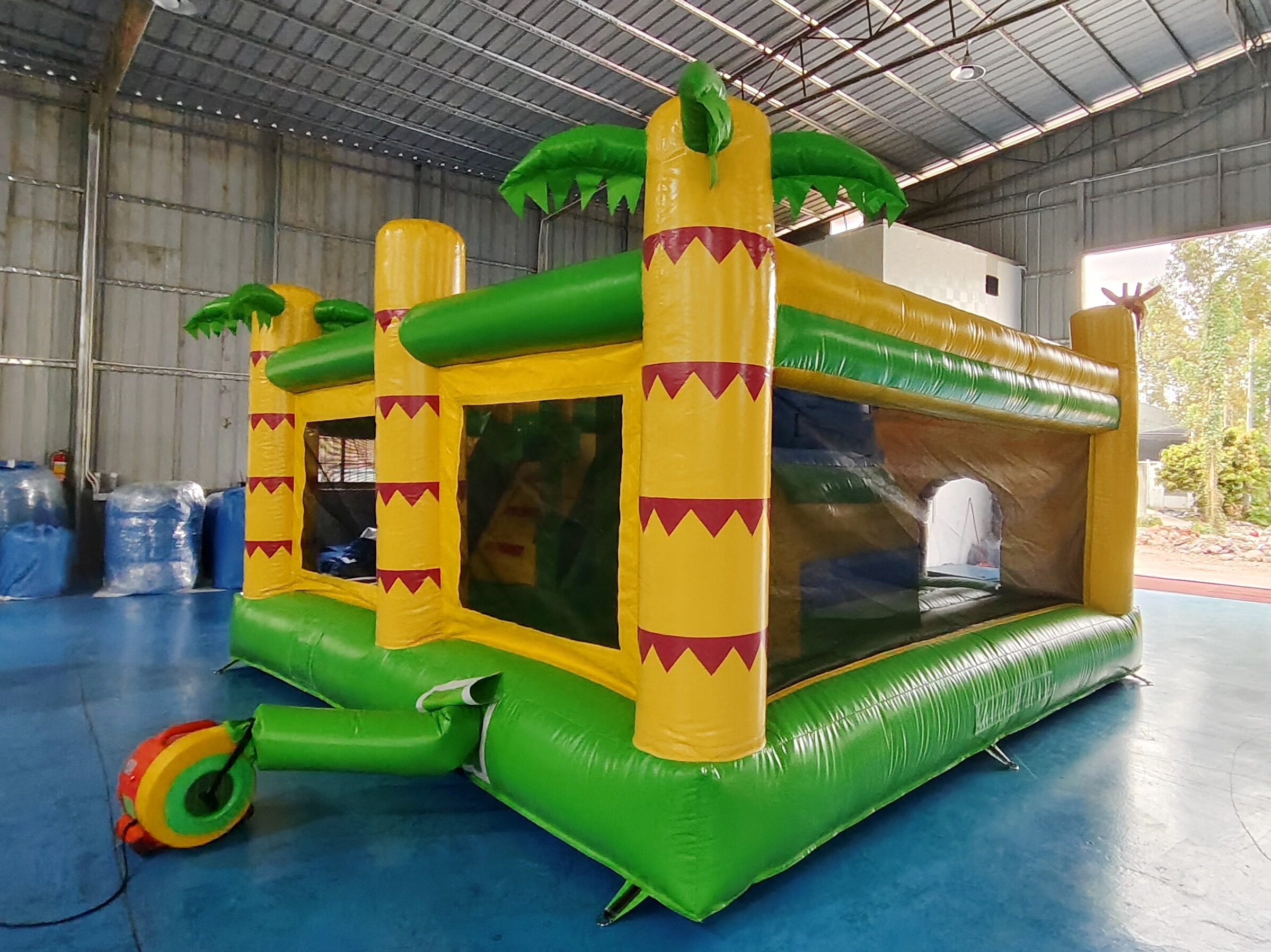Commercial Grade Outdoor Inflatable Combo Zoo Giraffe Inflatable Bounce House With Slide Funny Jumping Castle