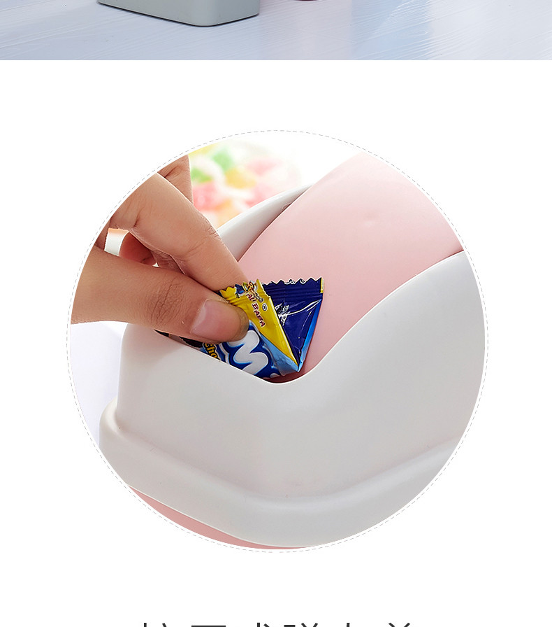 Home Office Bathroom Coloured Cute Plastic Dustbin