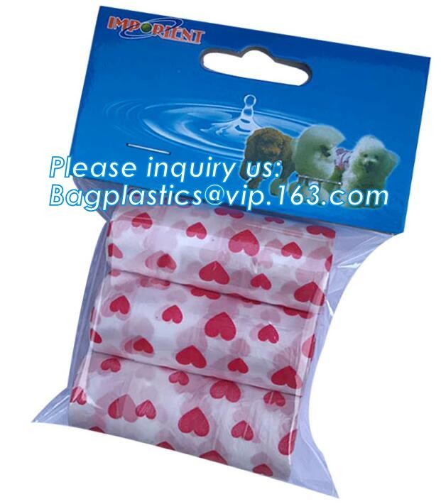 High Quality Eco-friendly Degradable Fashion With Printing Doggy Pet Dog Waste Poop Bags, Eco friendly pet dog waste poo