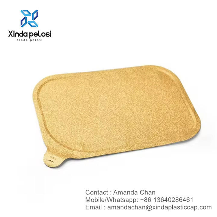 Plastic Sealing Lids Embossed Printed Square Shape Aluminum Foil For Yogurt Cups