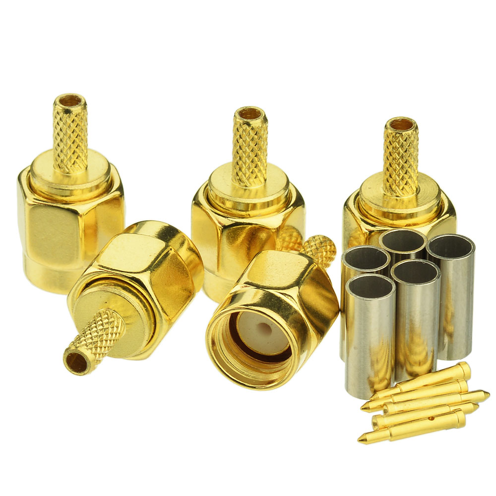 WiFi Antenna Accessories 1P Sma Male Antenna Connector For RG316 RG174 Cable