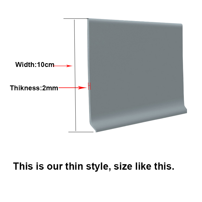 Wall Protection Vinyl Baseboard with Self Adhesive Cove Former and Flexible Design