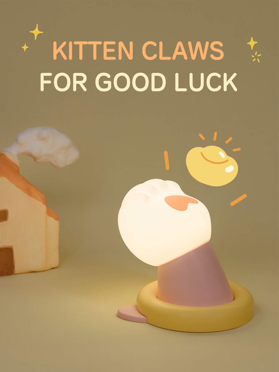 Factory Cute Sleeping Control CAT PAW USB Bedroom Lamps Silicone Lamp Rechargeable Touch Light Silicone Night Light