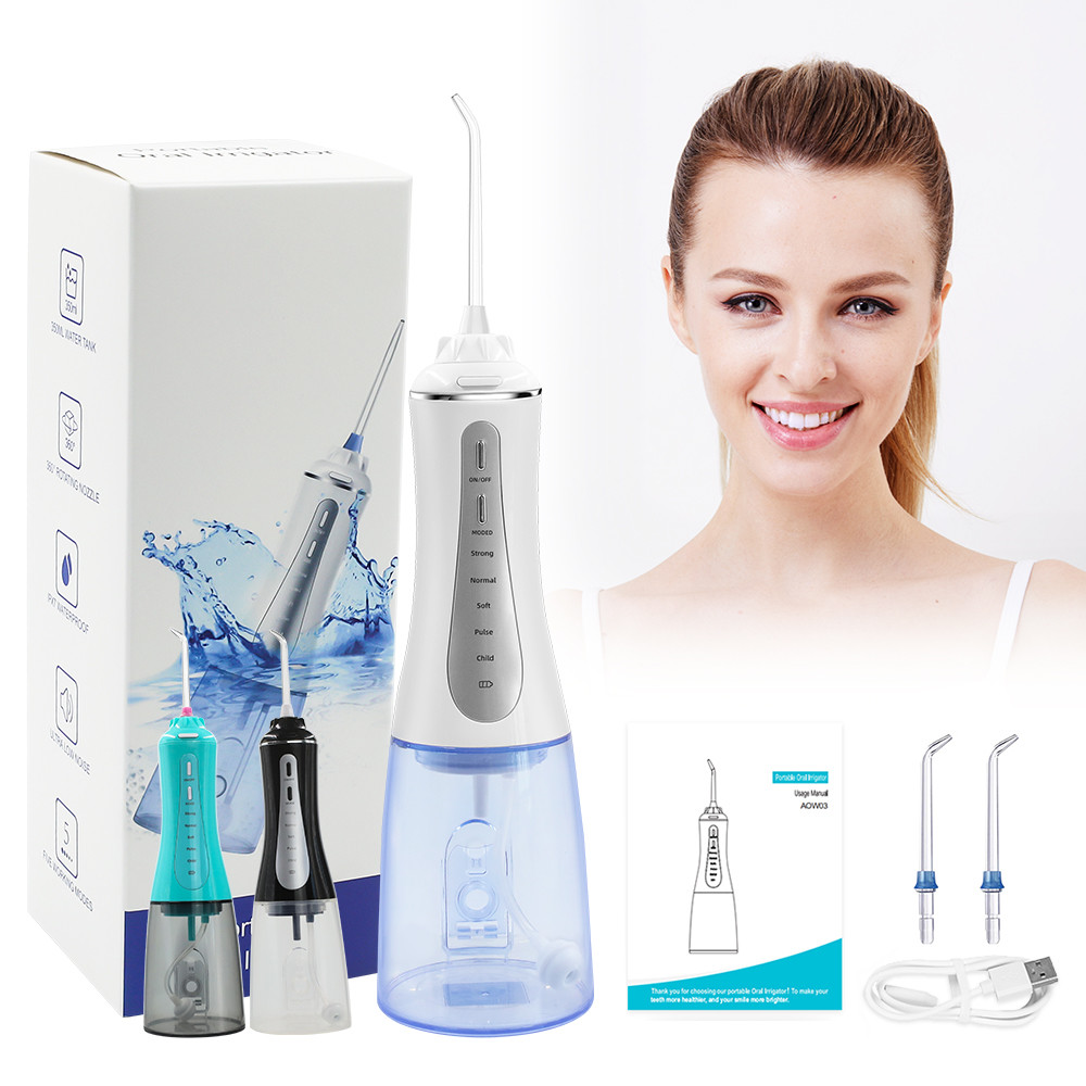 Detachable Teeth Whitening Water Flosser , Portable IPX7 Water Spray Teeth Cleaner