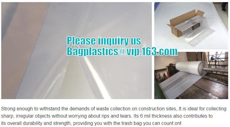 PE packing bag for Asbestos fibers, large size thicker LDPE asbestos remove bags, Large Asbestos Waste Removal Bags, pac