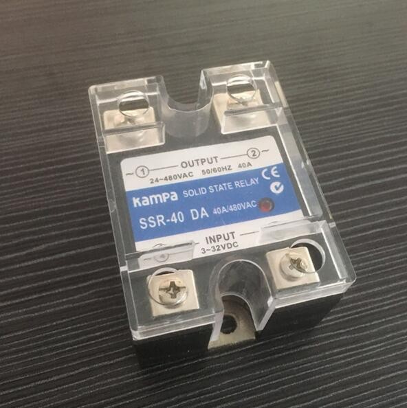 Solid State Relay SSR-40DA 40A DC to AC SSR Relay1P SSR 40A Input 3-32VDC Control Output 24-480VAC