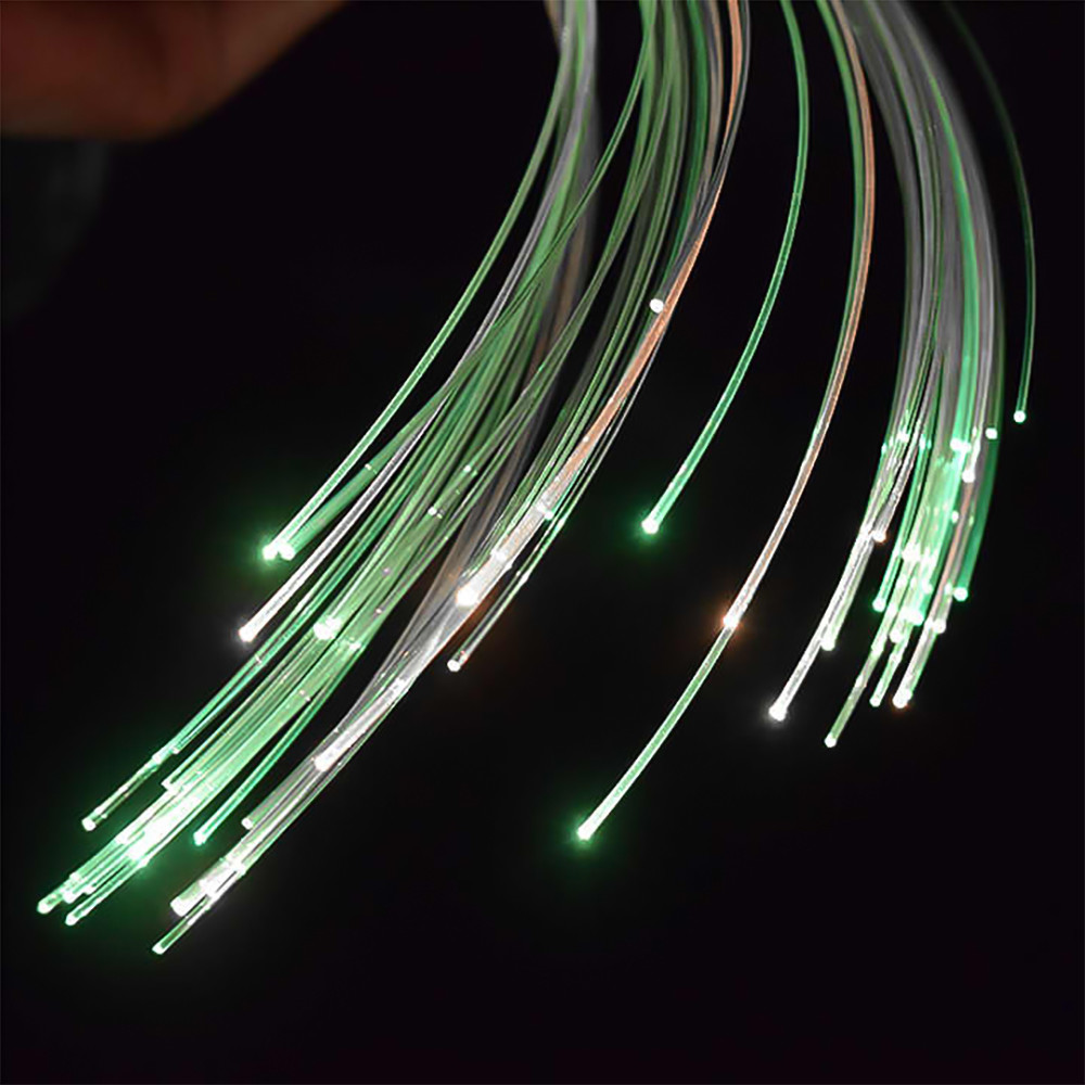 Factory Outlet POF 10mX 6mm Outer Diameter PVC PMMA Plastic Black Jacket Glow Fiber Optic Cable For Light Decorative