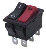 R5 Double Row Button Switch, 32*25mm, 16A 250V, 20A 125V, PA66 Housing, With
