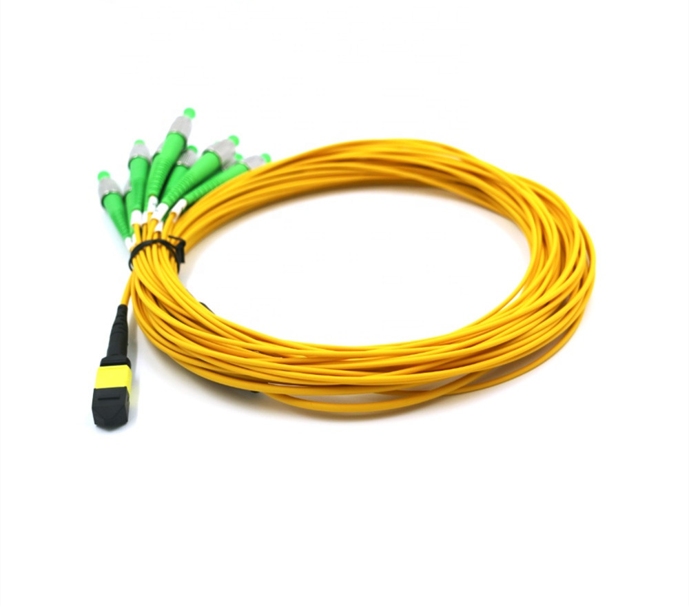 OFNR 12F MPO MTP Patch Cord FC APC Breakout Trunk Cable For Data Center