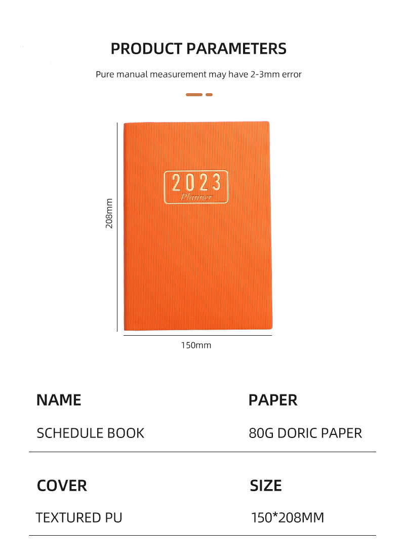 Custom Artifical PU Leather Note Book Diary Book Stationary Notebook at for Gift