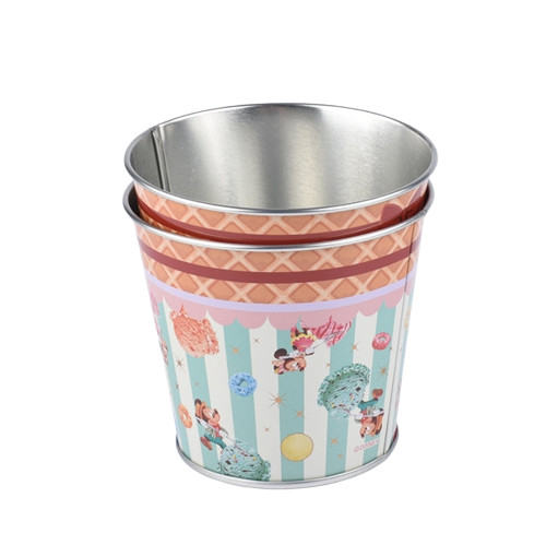 Stackable Food Storage Tins 95*70mm Popcorn Tin Bucket Food Grade