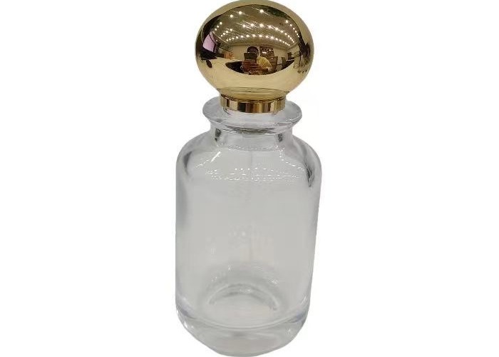 Customized Round Gold Zamak Perfume Lid Simple Style Zinc Alloy Perfume Cap