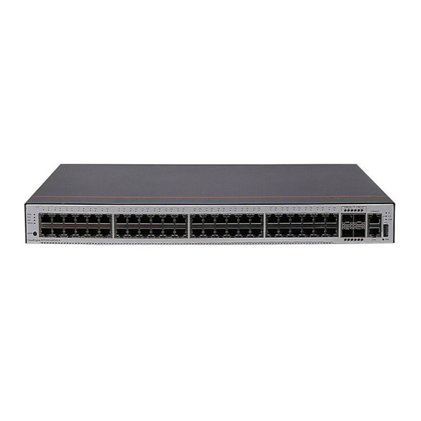 1U Chassis Height S5735-L48T4S-A 48*10/100/1000BASE-T Ports 4*GE SFP Ports AC Power Switch