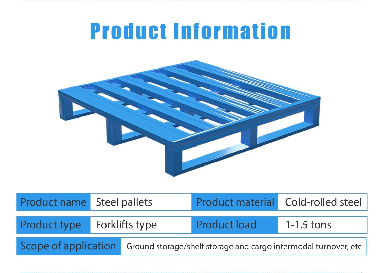 Foldable Steel Pallet Flat Iron Pallet Tray Heavy Duty Racking Steel Pallet Metal Storage Pallets