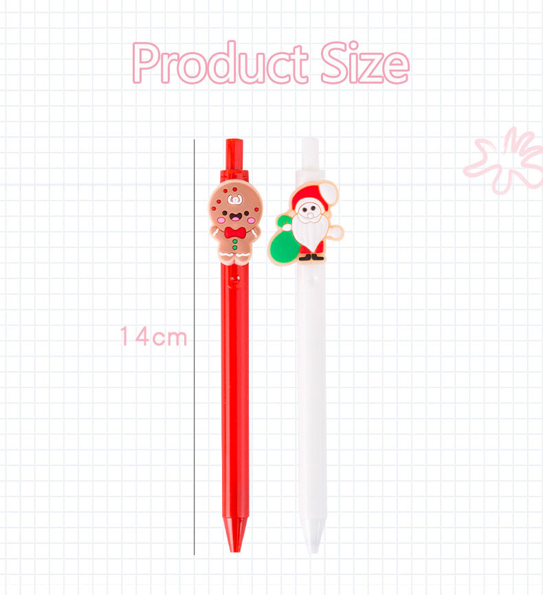Cartoon Plastic Gel Pen 0.5mm Christmas Constant Ink Press Signature Neutral Pen