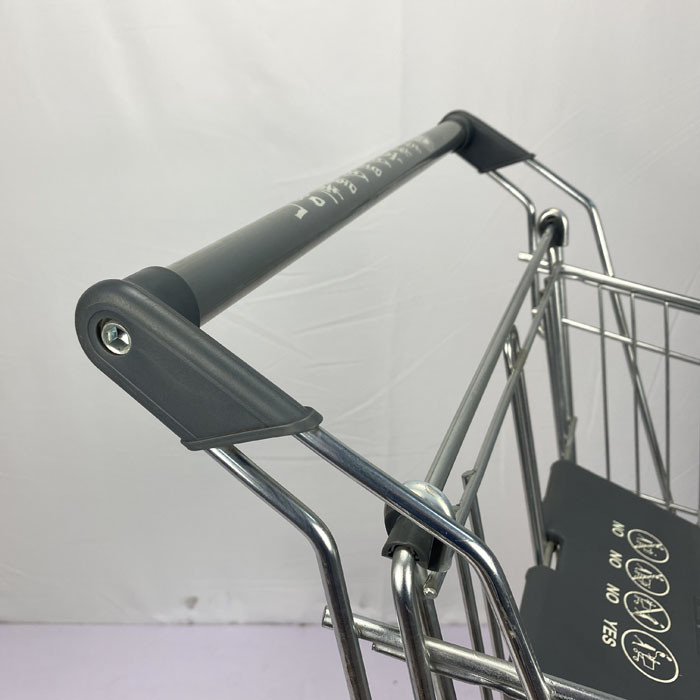Australian Type Supermarket Shopping Trolley 125L Grocery Trolley Cart With PU Wheels