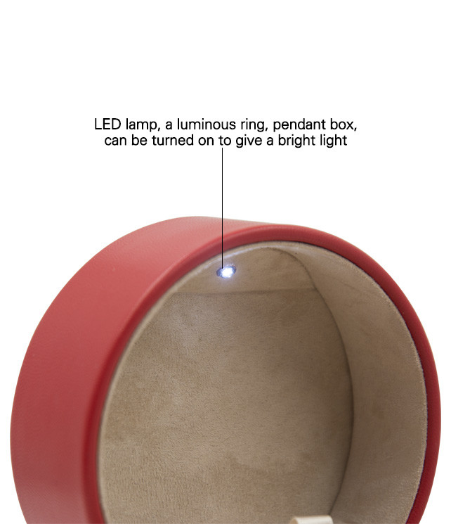 Round Fashion Leather Jewelry Box Multi Color Eco Friendly For ring Holder