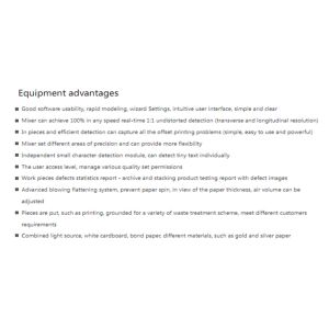 Multipurpose Machine Vision Inspection Systems For Sheet Printing Machine