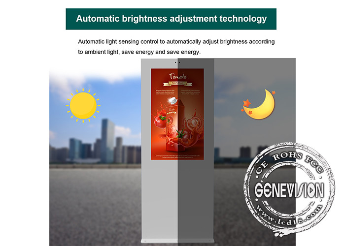 IP65 2500nits Outdoor Advertising Digital Signage Board For Bus Station