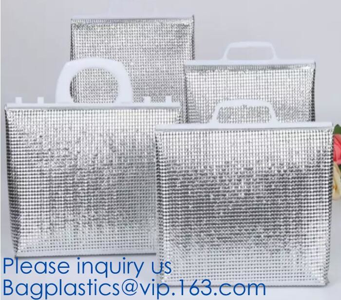 custom bulk waterproof large soft folding food delivery picnic lunch tote grocery cooler bag aluminum foil thermal bags